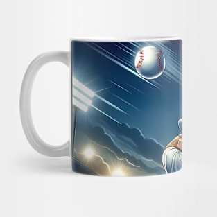 thrilling scene of a baseball player Mug